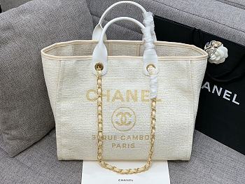 Chanel Canvas Shopping Bag Size 38 cm