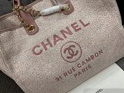 Chanel Canvas Shopping Pink Bag Size 38 cm - 5