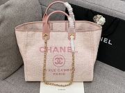 Chanel Canvas Shopping Pink Bag Size 38 cm - 3