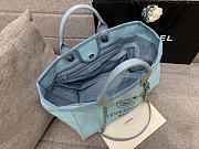 Chanel Canvas Shopping Blue Bag Size 38 cm - 5