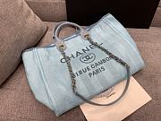 Chanel Canvas Shopping Blue Bag Size 38 cm - 4