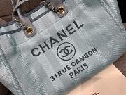 Chanel Canvas Shopping Blue Bag Size 38 cm - 3