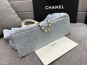 Chanel Canvas Shopping Denim Bag Size 38 cm - 3