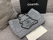 Chanel Canvas Shopping Dark Denim Bag Size 38 cm - 3