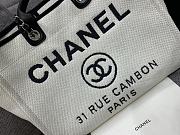 Chanel Canvas Shopping White Bag Size 38 cm - 6