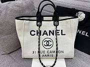 Chanel Canvas Shopping White Bag Size 38 cm - 5