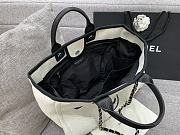 Chanel Canvas Shopping White Bag Size 38 cm - 2