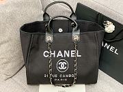 Chanel Canvas Shopping Black Bag Size 38 cm - 6