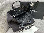 Chanel Canvas Shopping Black Bag Size 38 cm - 4