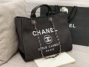 Chanel Canvas Shopping Black Bag Size 38 cm - 3