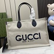 Gucci Printed Medium Tote Bag Blue Size 41.5 x 29 x 18.5 cm - 1