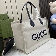 Gucci Printed Medium Tote Bag Blue Size 41.5 x 29 x 18.5 cm - 2