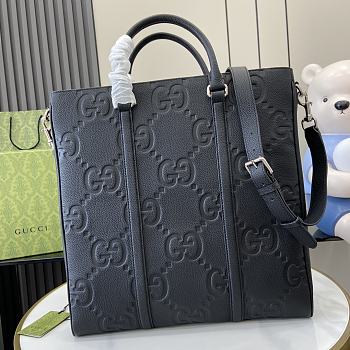 Gucci Super Double G Medium Tote Bag Black Size 37 x 38 x 5.5 cm