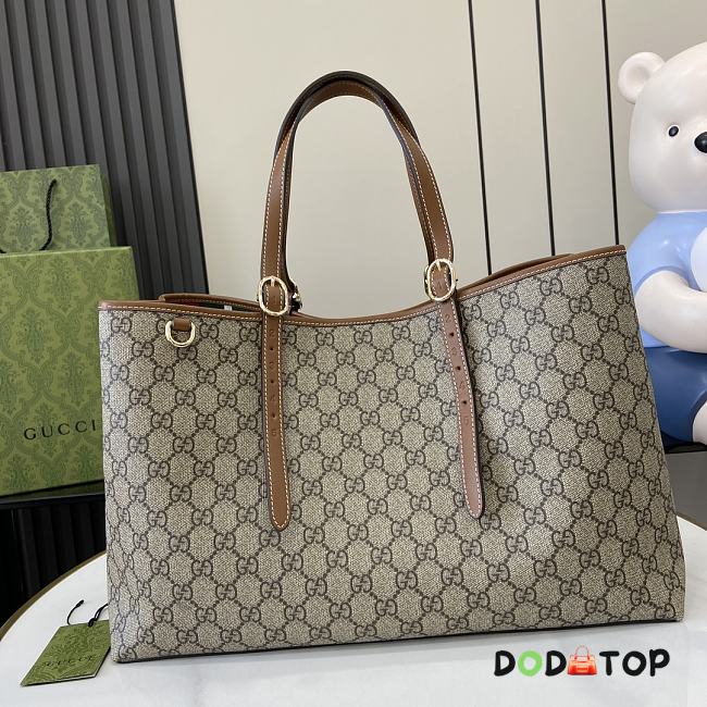 Gucci Shopping Bag GG Pattern Brown Size 38 x 25.5 x 15 cm - 1