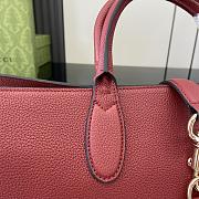 Gucci Jackie Series Medium Tote Bag Burgundy Size 40 x 19.5 x 12 cm - 6