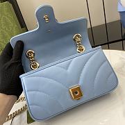 Gucci GG Marmont Mini Shoulder Bag Blue Size 22 x 13 x 6 cm - 6