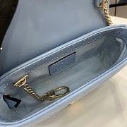 Gucci GG Marmont Super Mini Handbag Blue Size 16.5 x 4.5 x 10 cm - 6