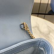 Gucci GG Marmont Super Mini Handbag Blue Size 16.5 x 4.5 x 10 cm - 5