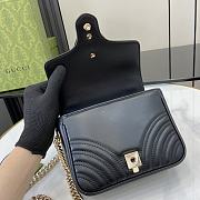 Gucci GG Marmont Mini Top Handle Bag In Black Leather Size 7 x 13 x 6 cm - 5