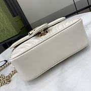 Gucci GG Marmont Mini Top Handle Bag In White Leather Size 7 x 13 x 6 cm - 6