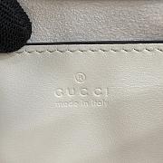 Gucci GG Marmont Mini Top Handle Bag In White Leather Size 7 x 13 x 6 cm - 4