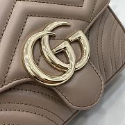 Gucci GG Marmont Mini Top Handle Bag In Milk Tea Leather Size 7 x 13 x 6 cm - 2