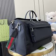 Gucci Large Duffle Bag In Black Nylon Size 52 cm - 4