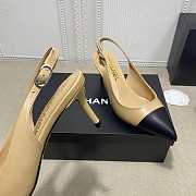 Chanel Pumps Open Shoes 6.5 cm Black/Beige - 6