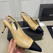 Chanel Pumps Open Shoes 6.5 cm Black/Beige - 5