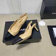 Chanel Pumps Open Shoes 6.5 cm Black/Beige - 2