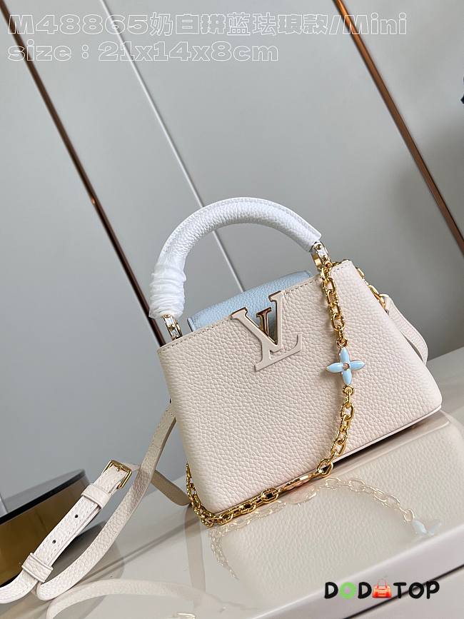 Louis Vuitton Capucines Mini Handbag M48865 Creamy White Size 21 x 14 x 8 cm - 1