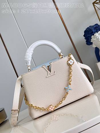Louis Vuitton Capucines Small Handbag M48865 Creamy White Size 27 x 18 x 9 cm