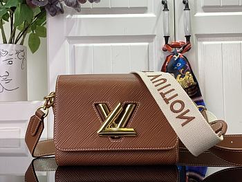 Louis Vuitton LV Twist Small Handbag M24758 Brown Size 19 x 15 x 9 cm