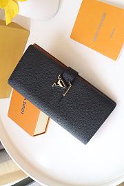 Louis Vuitton LV Vertical Wallet Black Size 11 x 19 x 1.7 cm - 1