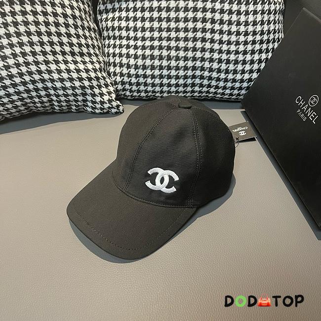 Chanel Hat Black/White/Pink  - 1