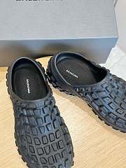 Balenciaga Parisian Defender Couple's Tire Half-Sandals Black/Beige - 6