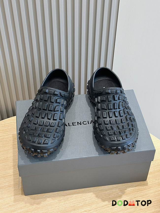 Balenciaga Parisian Defender Couple's Tire Half-Sandals Black/Beige - 1