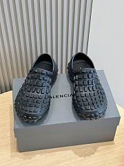 Balenciaga Parisian Defender Couple's Tire Half-Sandals Black/Beige - 1