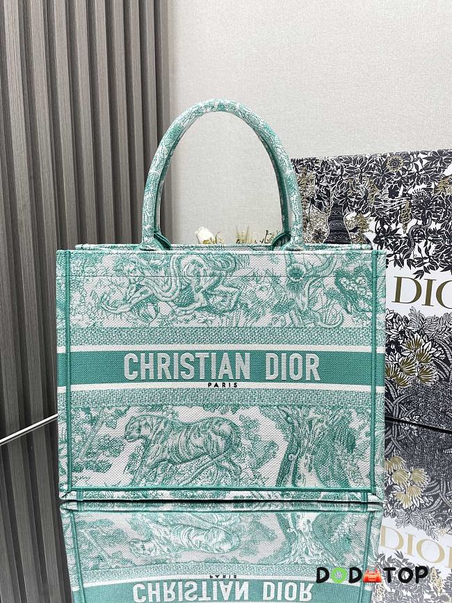 Dior Book Tote Green Tiger Medium Size 36 × 27 × 16 cm - 1