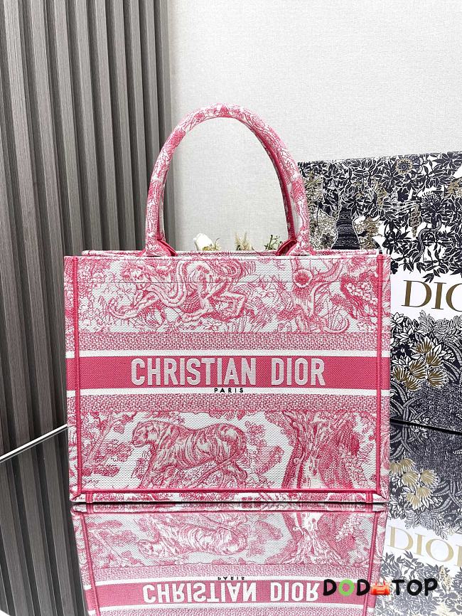 Dior Book Tote Watermelon Red Tiger Medium Size 36 × 27 × 16 cm - 1