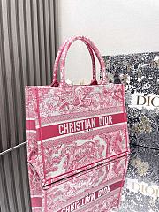 Dior Book Tote Watermelon Red Tiger Medium Size 36 × 27 × 16 cm - 6