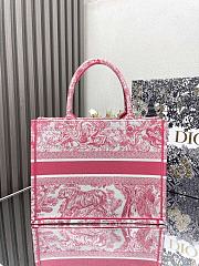 Dior Book Tote Watermelon Red Tiger Medium Size 36 × 27 × 16 cm - 5