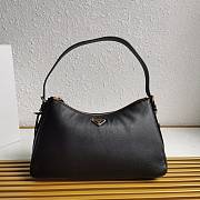 Prada Aimée Large Leather Shoulder Bag Black Size 39 x 24 x 11.5 cm - 1