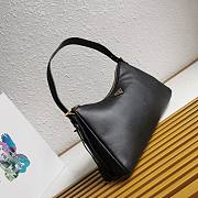 Prada Aimée Large Leather Shoulder Bag Black Size 39 x 24 x 11.5 cm - 3