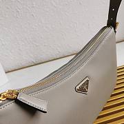 Prada Aimée Large Leather Shoulder Bag Grey Size 39 x 24 x 11.5 cm - 6