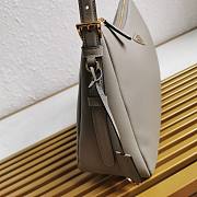 Prada Aimée Large Leather Shoulder Bag Grey Size 39 x 24 x 11.5 cm - 4