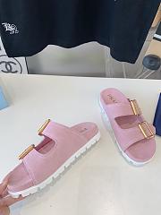 Prada Cowhide Slides Pink/Beige/White/Black - 2