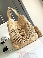 YSL Icare Raffia Beach Bag Size 55 x 43 x 5 cm - 1