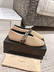 Alaia Flat Ballet Shoes Beige/Black/Red/Blue - 2