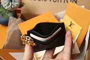 Louis Vuitton LV Charm Card Holder M82132 Black Size 10.2 x 7.3 x 0.3 cm - 6